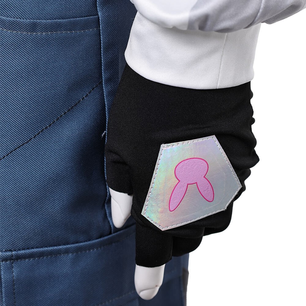 Overwatch D.Va LE SSERAFIM Women Blue Top Pants Cosplay Costume Halloween Carnival Outfit
