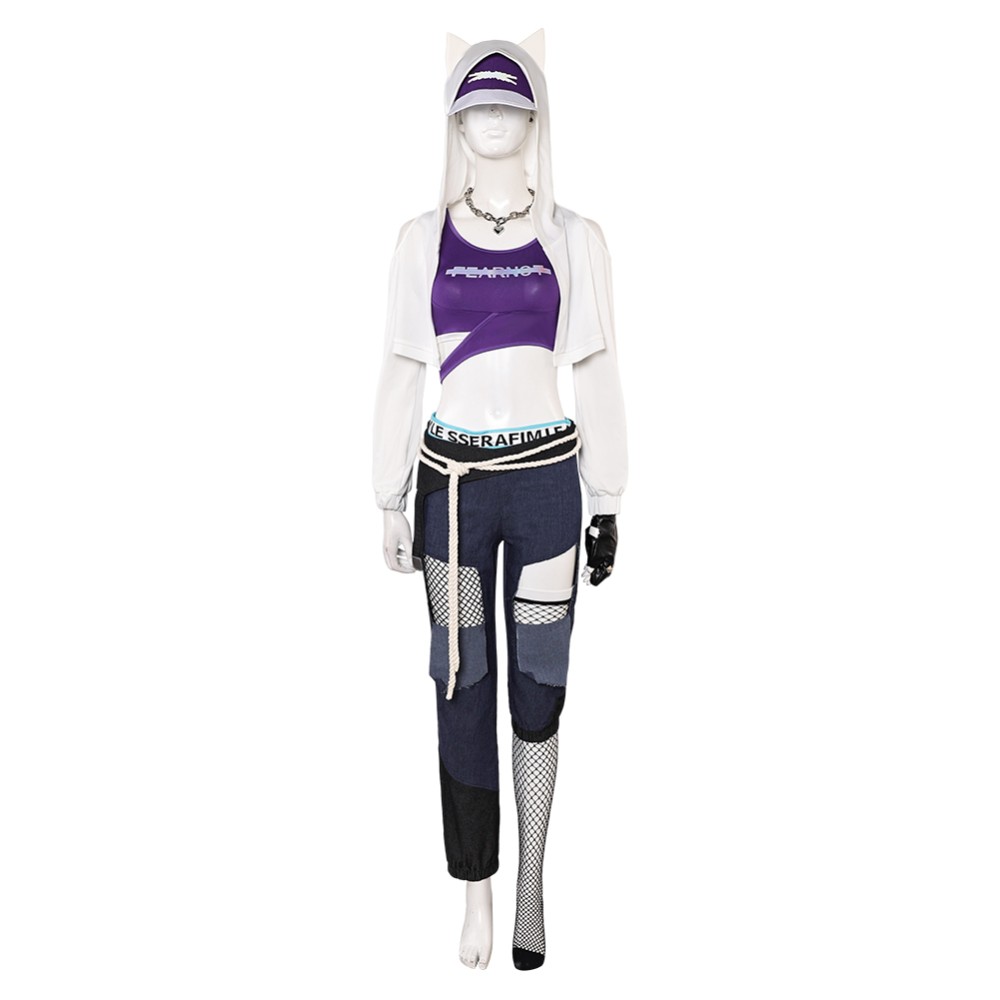 Overwatch Ashe LE SSERAFIM Women Purple Hoodie Pants Set Cosplay Costume Halloween Carnival Outfit