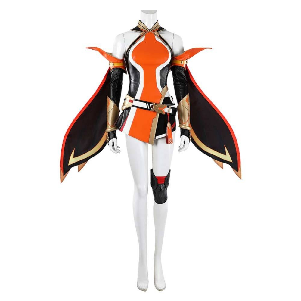 Overwatch Anran Ye Women Orange Cosplay Costume Halloween Carnival Outfit