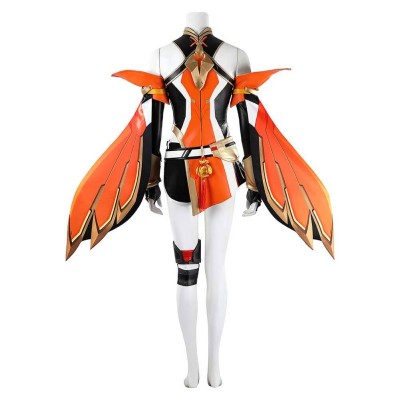 Overwatch Anran Ye Women Orange Cosplay Costume Halloween Carnival Outfit