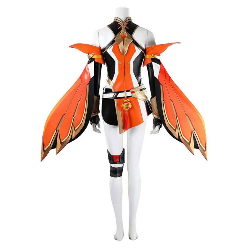 Overwatch Anran Ye Women Orange Cosplay Costume Halloween Carnival Outfit