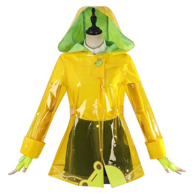 Overwatch 2 Mei Rainy Day Yellow Raincoat Set Cosplay Costume Halloween Carnival Outfit