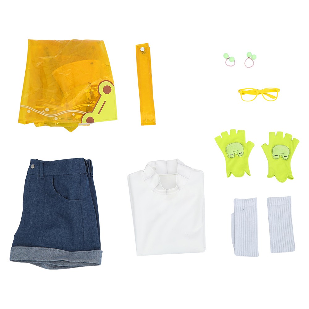 Overwatch 2 Mei Ensemble de Imperméable Jaune Jour de Pluie Costume Cosplay Halloween Carnaval