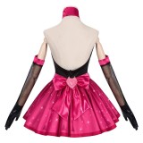 Overwatch 2 D.VA Nocturna Black Pink Dress Cosplay Costume Halloween Carnival Outfit