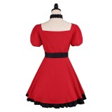 Oshi no Ko Ruby Hoshino Women Red Dress Cosplay Costume Halloween Carnival Outfit