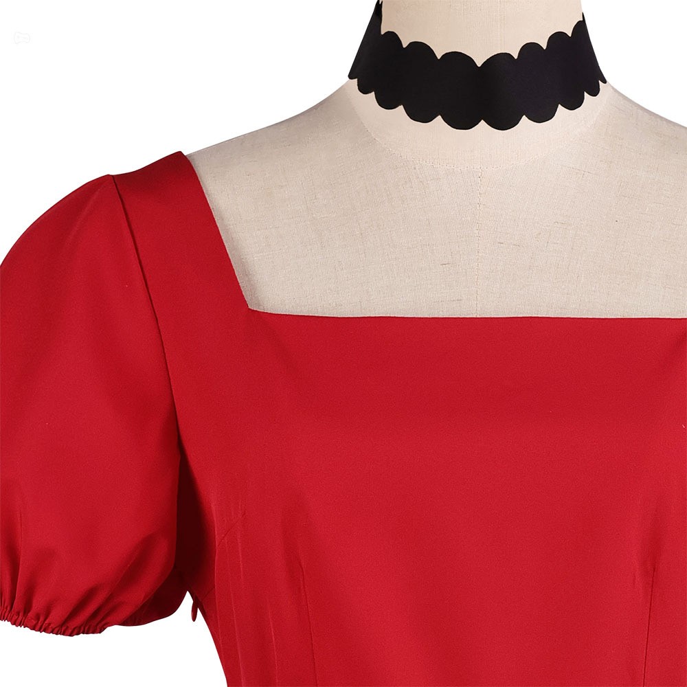 Oshi no Ko Ruby Hoshino Women Red Dress Cosplay Costume Halloween Carnival Outfit