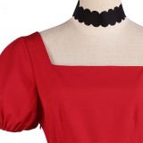 Oshi no Ko Ruby Hoshino Women Red Dress Cosplay Costume Halloween Carnival Outfit