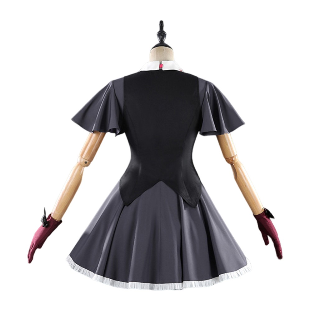 Oshi no Ko Rubii Hoshino Women Black Dress Cosplay Costume Halloween Carnival Outfit