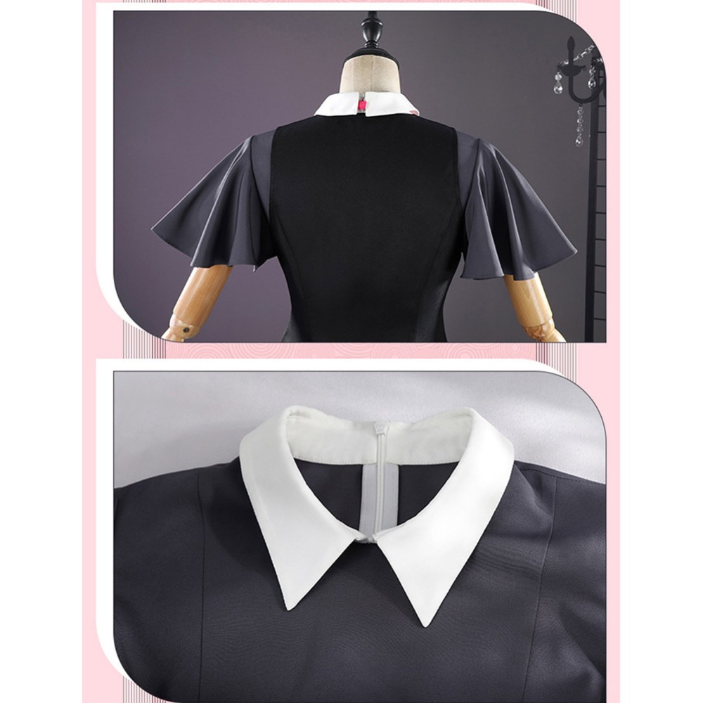Oshi no Ko Rubii Hoshino Women Black Dress Cosplay Costume Halloween Carnival Outfit