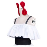 Oshi no Ko Kana Arima Women White Cosplay Costume Halloween Carnival Outfit