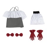 Oshi no Ko Kana Arima Femme Robe Blanche Costume Cosplay Halloween Carnaval Tenue