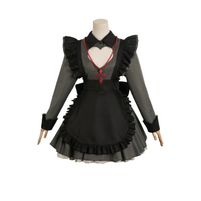Oshi no Ko Hoshino Rubii Vampire Maid Dress Set Suit Cosplay Costume Halloween Carnival Outfit