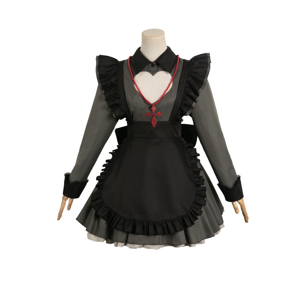 Oshi no Ko Hoshino Rubii Vampire Maid Dress Set Suit Cosplay Costume Halloween Carnival Outfit