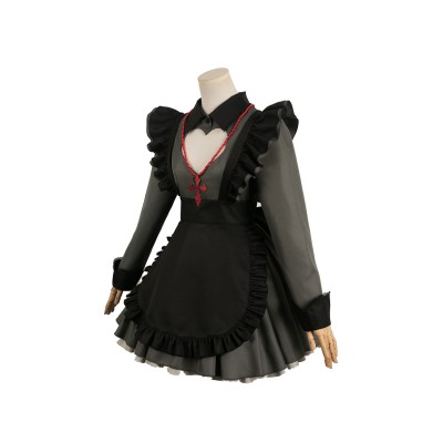 Oshi no Ko Hoshino Rubii Vampire Maid Dress Set Suit Cosplay Costume Halloween Carnival Outfit