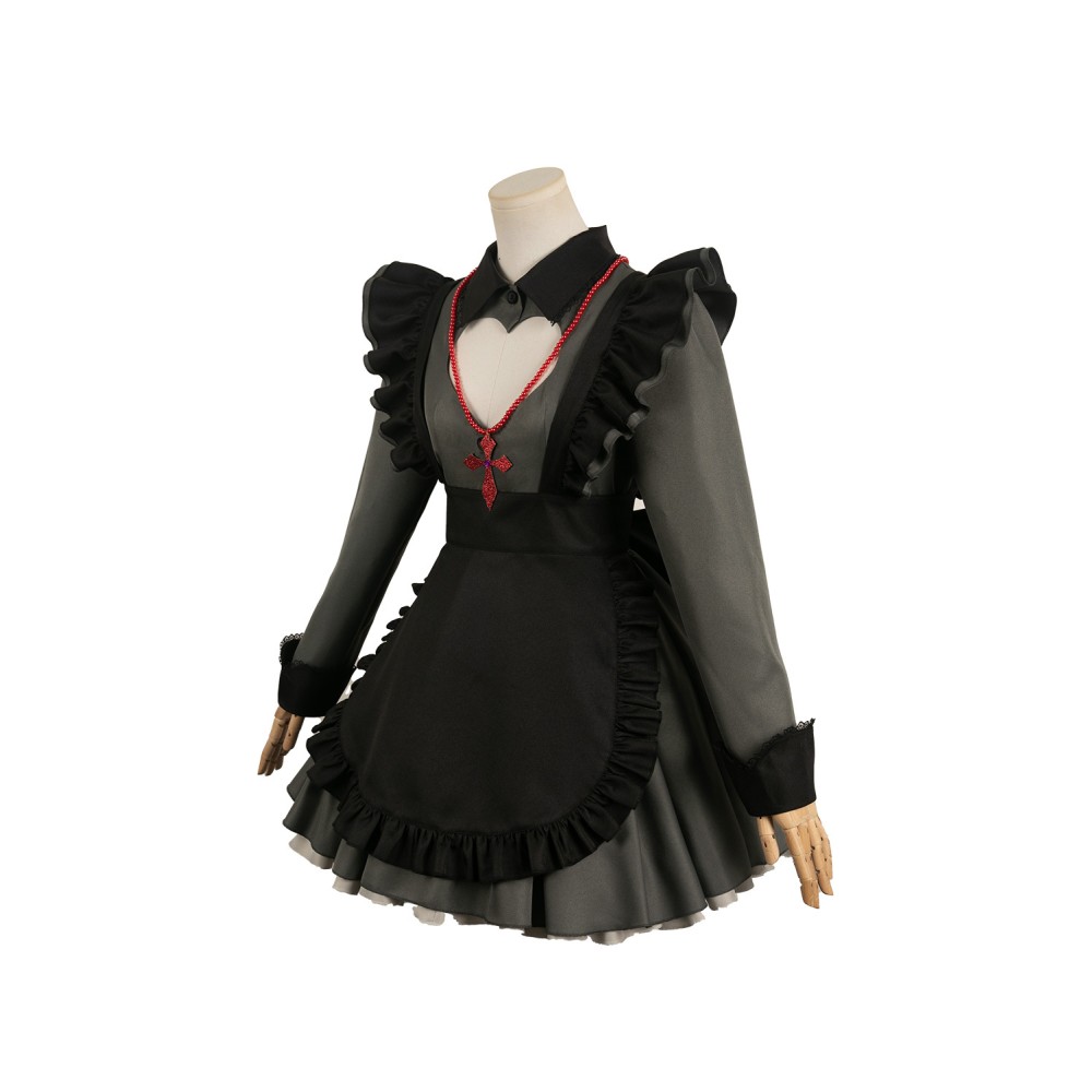 Oshi no Ko Hoshino Rubii Vampire Maid Dress Set Suit Cosplay Costume Halloween Carnival Outfit