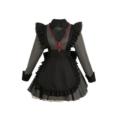 Oshi no Ko Hoshino Rubii Vampire Maid Dress Set Suit Cosplay Costume Halloween Carnival Outfit