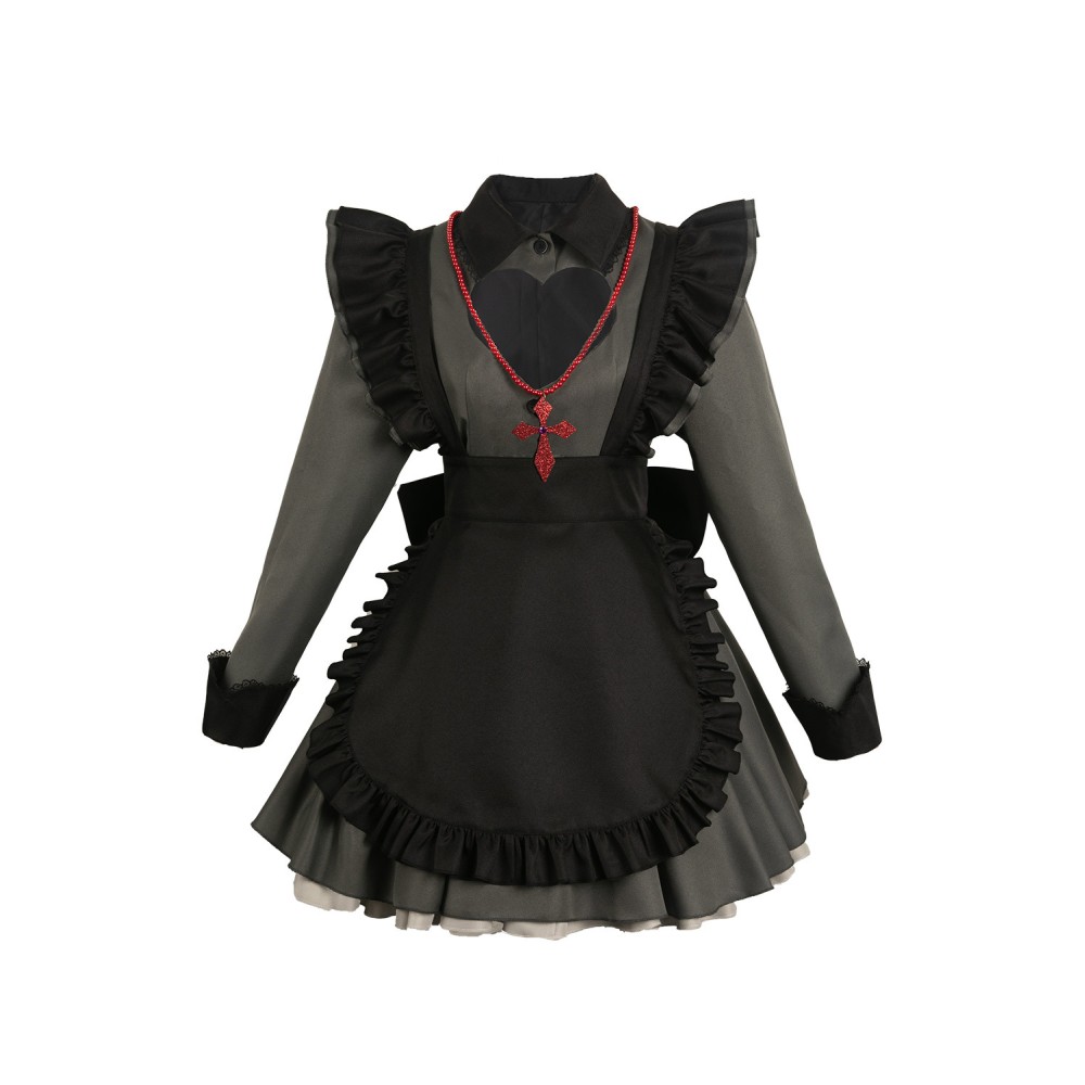 Oshi no Ko Hoshino Rubii Vampire Maid Dress Set Suit Cosplay Costume Halloween Carnival Outfit