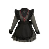Oshi no Ko Hoshino Rubii Vampire Maid Dress Set Suit Cosplay Costume Halloween Carnival Outfit