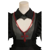 Oshi no Ko Hoshino Rubii Vampire Maid Dress Set Suit Cosplay Costume Halloween Carnival Outfit