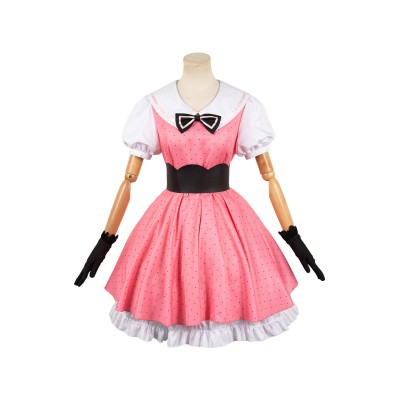 OSHI NO KO Hoshino Rubii Robe à Pois Roses Costume Cosplay Halloween Carnaval