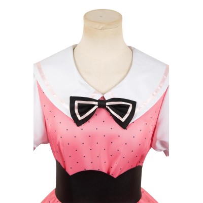OSHI NO KO Hoshino Rubii Pink Polka Dot Dress Suit Cosplay Costume Halloween Carnival Outfit