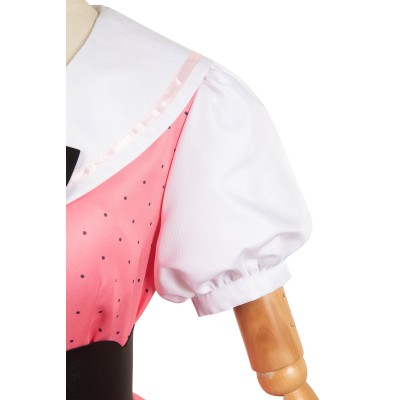 OSHI NO KO Hoshino Rubii Pink Polka Dot Dress Suit Cosplay Costume Halloween Carnival Outfit