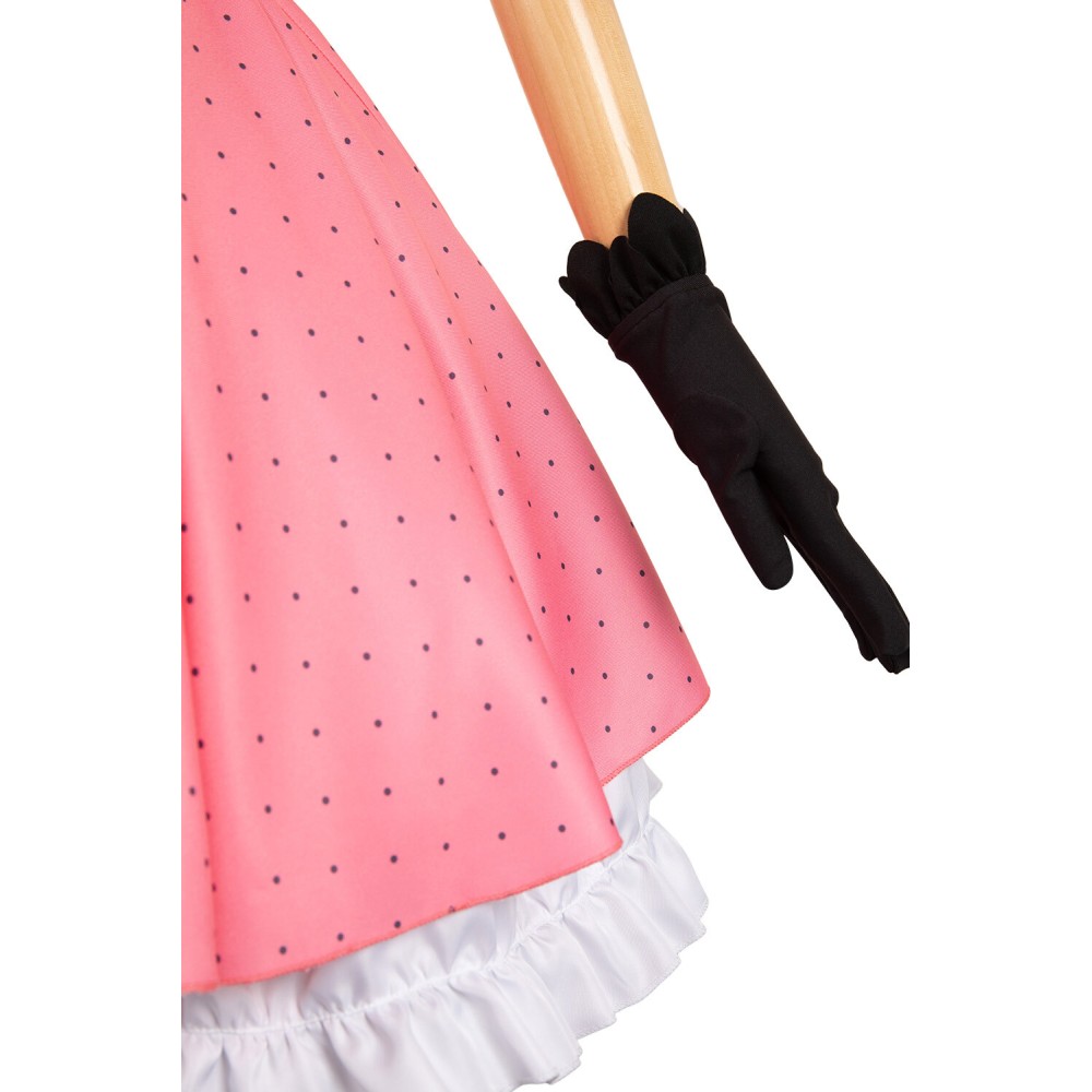 OSHI NO KO Hoshino Rubii Pink Polka Dot Dress Suit Cosplay Costume Halloween Carnival Outfit