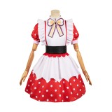 OSHI NO KO Arima Kana Robe Tablier à Pois Rouges Costume Cosplay Halloween Carnaval