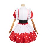 OSHI NO KO Arima Kana Robe Tablier à Pois Rouges Costume Cosplay Halloween Carnaval