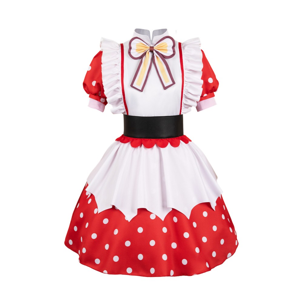 OSHI NO KO Arima Kana Robe Tablier à Pois Rouges Costume Cosplay Halloween Carnaval