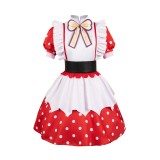 OSHI NO KO Arima Kana Robe Tablier à Pois Rouges Costume Cosplay Halloween Carnaval