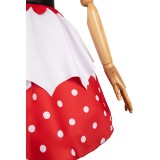 OSHI NO KO Arima Kana Robe Tablier à Pois Rouges Costume Cosplay Halloween Carnaval