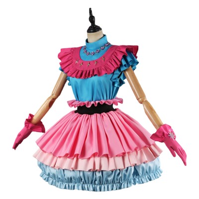 Oshi no Ko Ai Hoshino Women Pink Dress Cosplay Costume Halloween Carnival Outfit