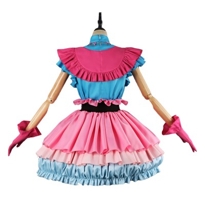 Oshi no Ko Ai Hoshino Women Pink Dress Cosplay Costume Halloween Carnival Outfit