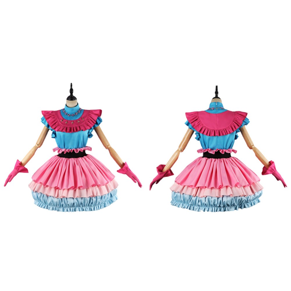 Oshi no Ko Ai Hoshino Women Pink Dress Cosplay Costume Halloween Carnival Outfit