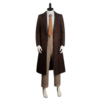 Oppenheimer Brown Suit Cosplay Costume Halloween Carnival Outfit