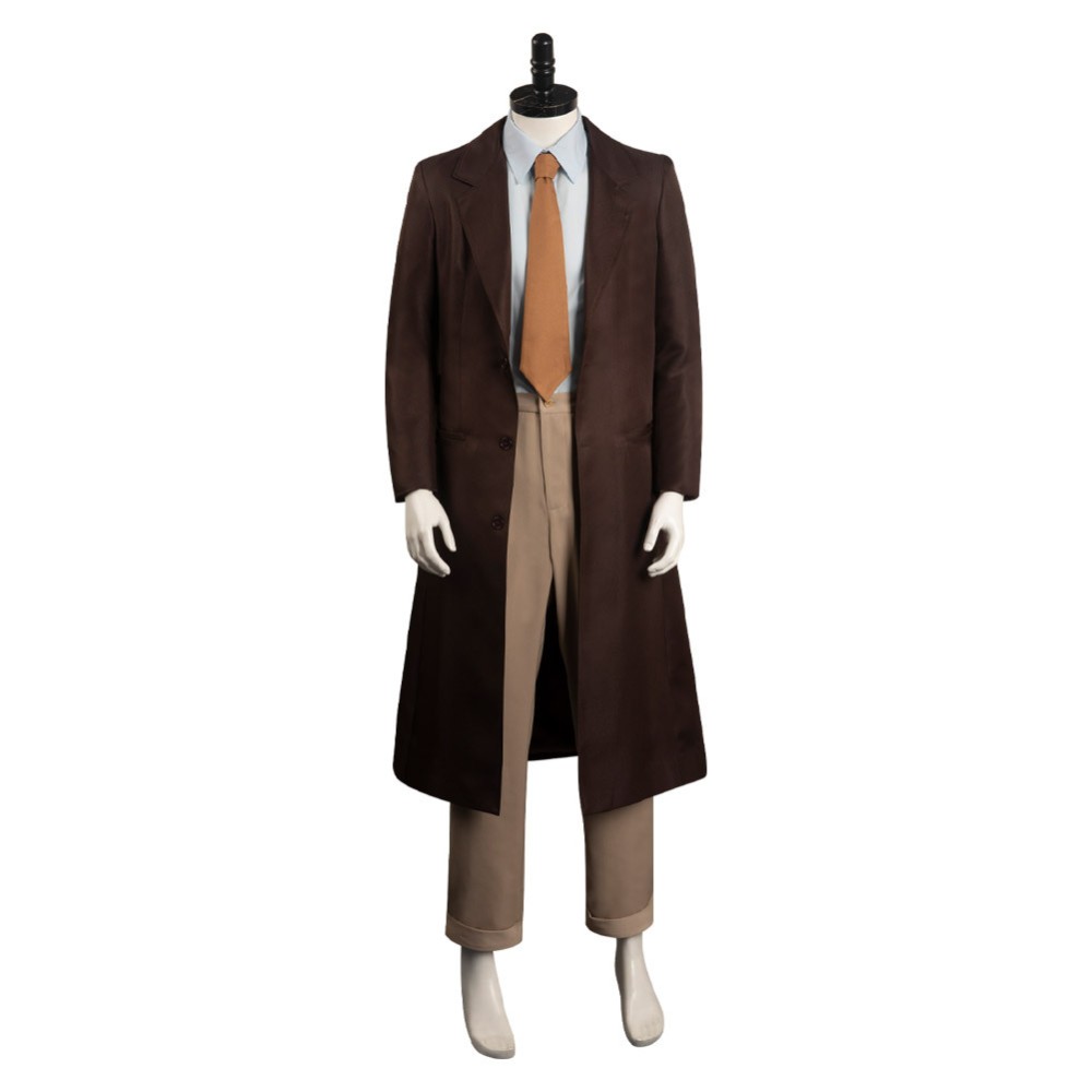 Oppenheimer Brown Suit Cosplay Costume Halloween Carnival Outfit