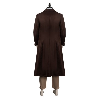 Oppenheimer Brown Suit Cosplay Costume Halloween Carnival Outfit