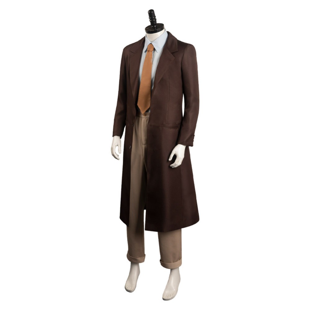 Oppenheimer Brown Suit Cosplay Costume Halloween Carnival Outfit