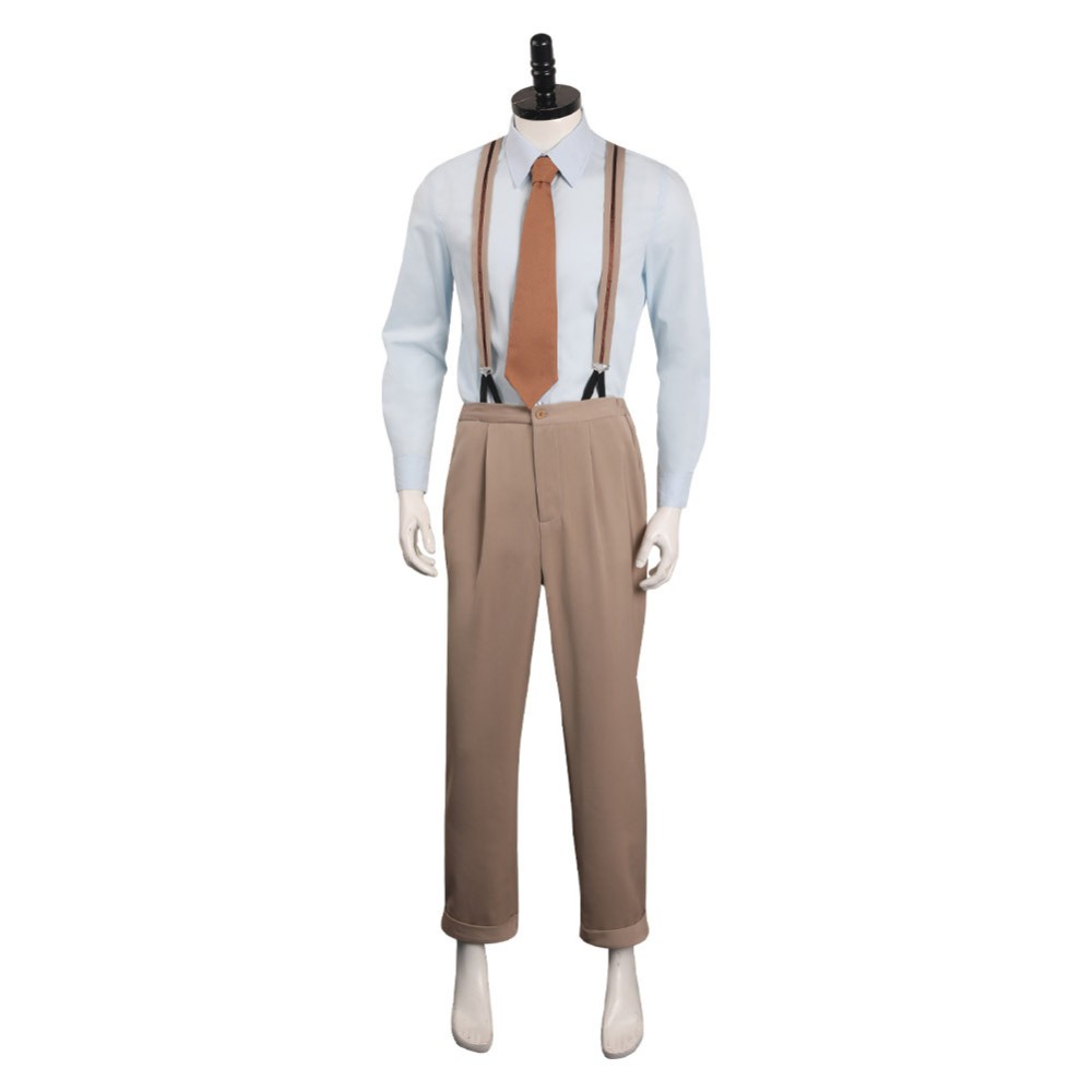 Oppenheimer Brown Suit Cosplay Costume Halloween Carnival Outfit
