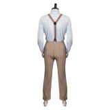 Oppenheimer Brown Suit Cosplay Costume Halloween Carnival Outfit