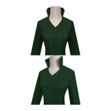 Robe verte de fête Fubuki pour femmes One Punch Man Costume de cosplay Tenue de carnaval d'Halloween