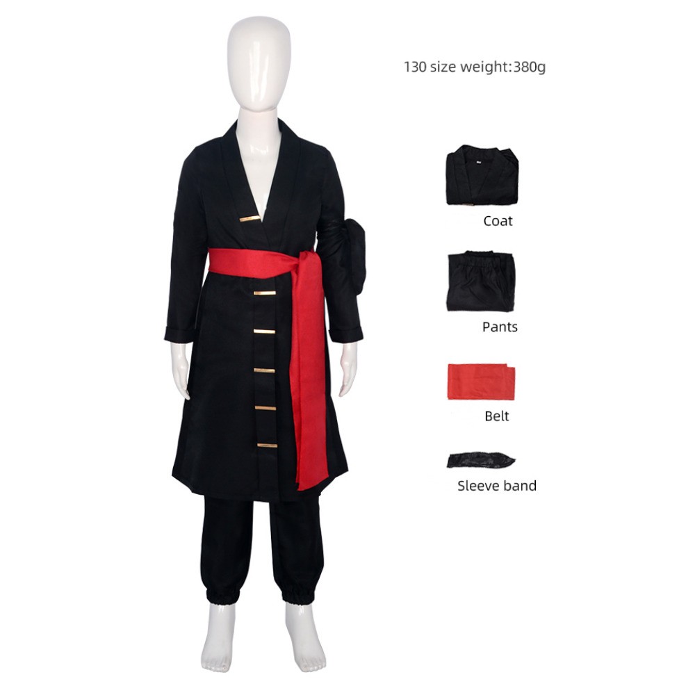 Wano Country Roronoa Zoro Kids Boys the Island of Ghosts Suit Cosplay Costume Halloween Carnival Outfit
