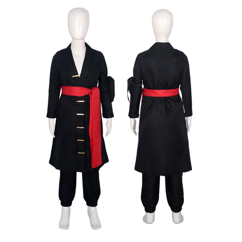 Wano Country Roronoa Zoro Kids Boys the Island of Ghosts Suit Cosplay Costume Halloween Carnival Outfit