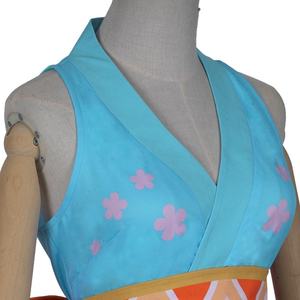Robe jupe Nami Wanokuni du pays de Wano Ensemble de costume de cosplay Festival Noël Halloween Carnaval