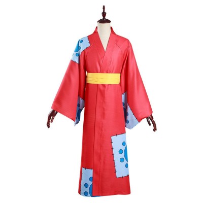 Wano Country Monkey D. Luffy Kimono Suit Cosplay Costume Halloween Carnival Outfit