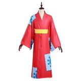 Wano Country Monkey D. Luffy Kimono Suit Cosplay Costume Halloween Carnival Outfit