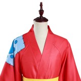 Wano Country Monkey D. Luffy Kimono Suit Cosplay Costume Halloween Carnival Outfit