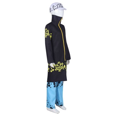 Trafalgar D. Water Law Kids Children Black Suit Cosplay Costume Halloween Carnival Outfit