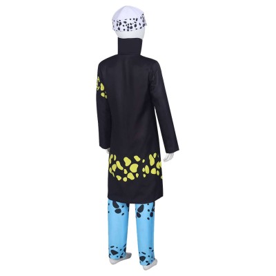 Trafalgar D. Water Law Kids Children Black Suit Cosplay Costume Halloween Carnival Outfit